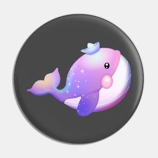 Cute Pink Star Whale Pin