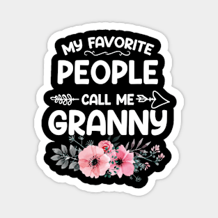 My Favorite People Call Me Granny Pink Floral Mother's Day Magnet