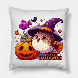 Puffer Fish  Puffer Halloween Pillow