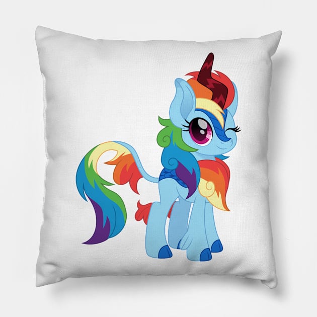 Kirin Rainbow Dash Pillow by CloudyGlow