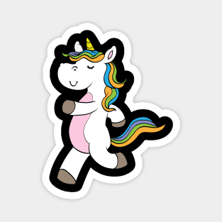 Cute unicorn at the jogging Magnet