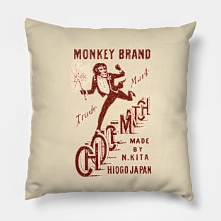 1910 Monkey in Tuxedo Pillow