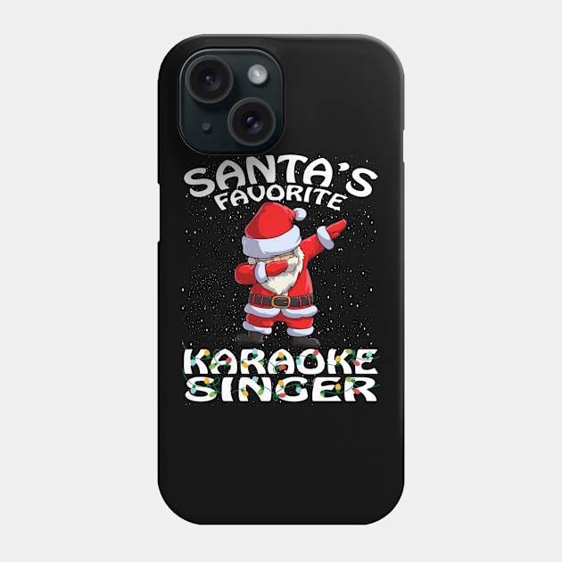 Santas Favorite Karaoke Singer Christmas Phone Case by intelus