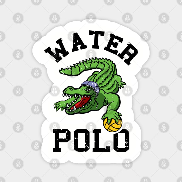 Water Polo Swimming Gator For Water Polo Swimmer Magnet by atomguy