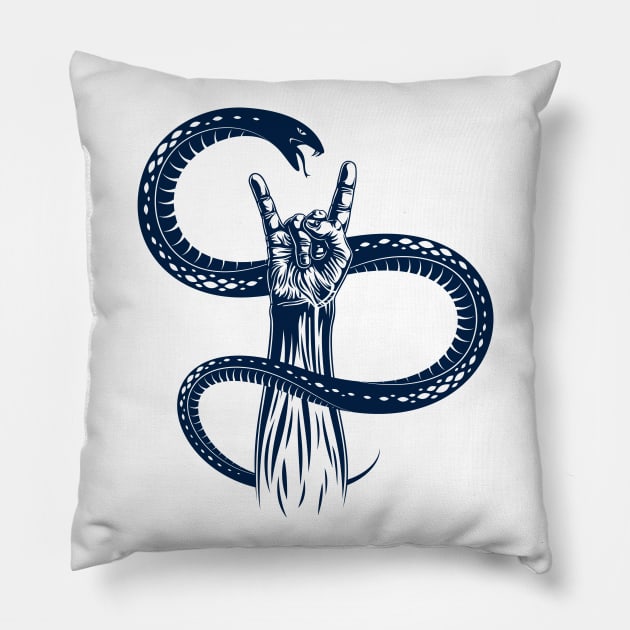 Rock Snake Pillow by Wall-Art-Illustrations