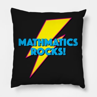 MATHMATICS ROCKS! LIGHTNING LOGO SLOGAN FOR TEACHERS, LECTURERS ETC. Pillow