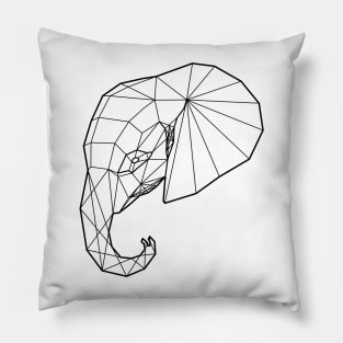 Elephant wireframe Pillow