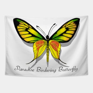 Paradise Birdwing Butterfly Labeled Tapestry