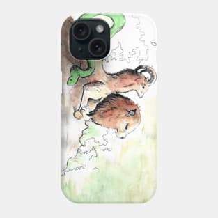 Watercolour painting of the chimera 08/11/23 - fantasy inspired designs Phone Case
