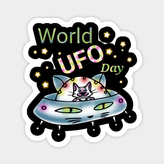 World UFO day Magnet by maryglu