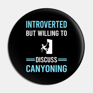 Introverted Canyoning Canyon Canyoneering Pin