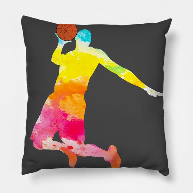 Basketball Player Pillow by belhadj