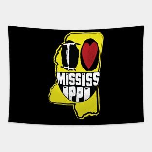 I Love Mississippi Smiling Happy Face Tapestry