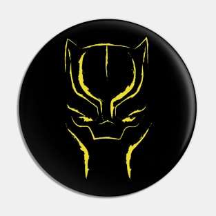 Black Panther Mask: Gold Pin