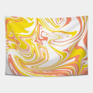 Orange and Yellow Abstract Pattern Tapestry