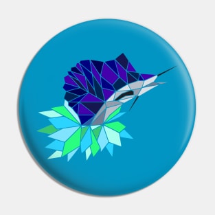 Geometric Sailfish Pin