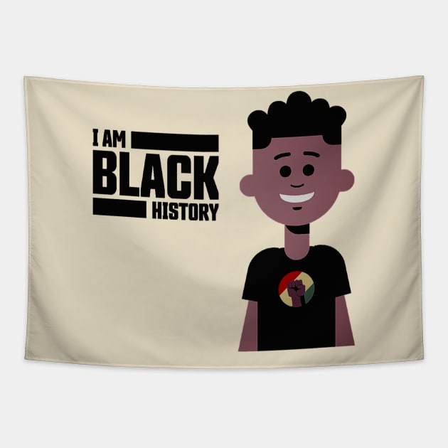 Black history month t-shirt Tapestry by Tomblo