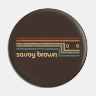 Savoy Brown Cassette Stripes Pin