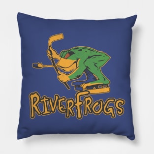 Defunct Louisville River Frogs Hockey Team Pillow