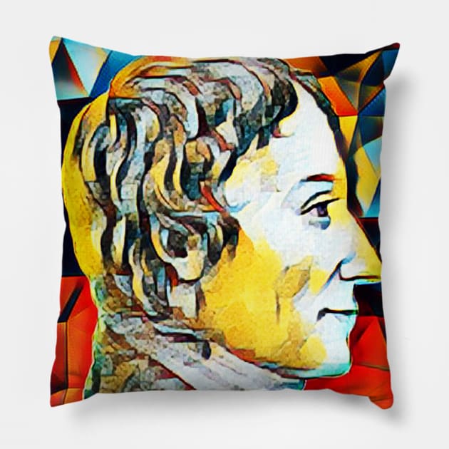 Anders Gustaf Ekeberg Abstract Portrait | Anders Gustaf Ekeberg Abstract Artwork 2 Pillow by JustLit