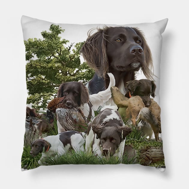 Munsterlander Pillow by German Wirehaired Pointer 