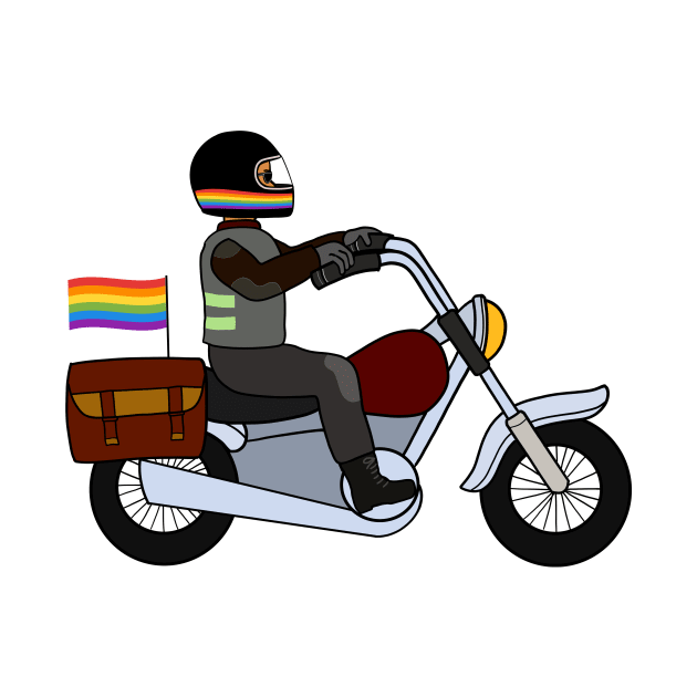 Gay pride rainbow ride motorcycle freedom by Nalidsa