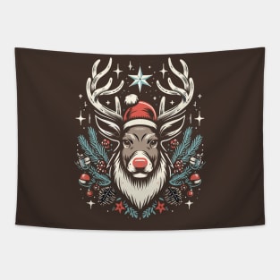 Santa's Favourite Reindeer Rudolph Tapestry