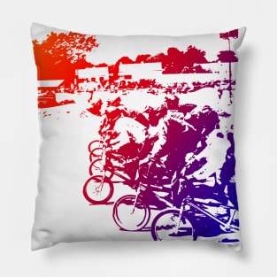 bmx racing Pillow