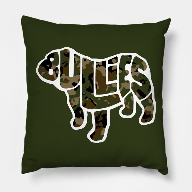 Bellport Bullies Brand Camo Letter Pillow by Bullies Brand