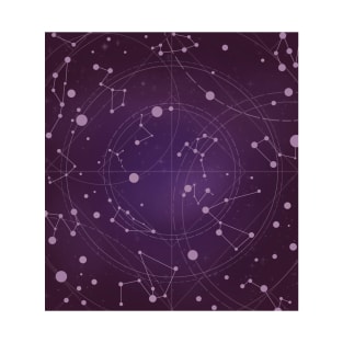 Fake Constellations-Purple T-Shirt