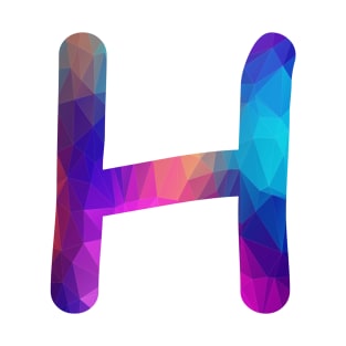 Letter H Capital Alphabet H Colorful Art Gift T-Shirt