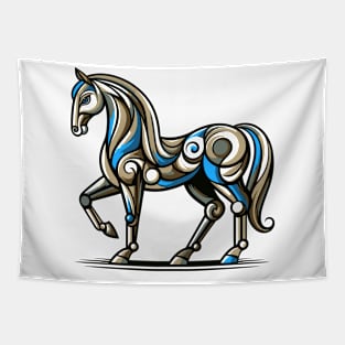 Horse illustration. Illustration of a horse in cubism style Tapestry