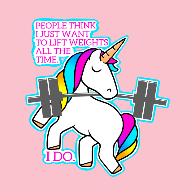 Lift weights all the time by TimAddisonArt