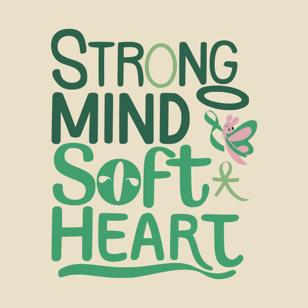 Women Strong Mind Soft Heart depression awareness butterfly by YOUNESS98