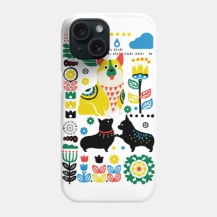 Scandinavian Corgi Phone Case