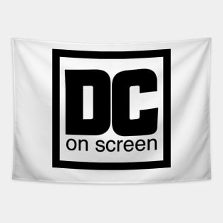 DC on SCREEN Logo Black Border Tapestry