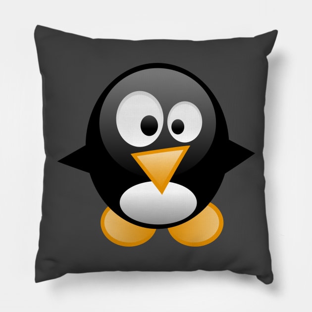 Happy penguin Pillow by DrDesign