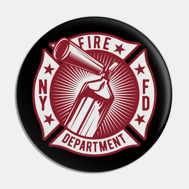 Fire Department T-shirt Pin by Ebazar.shop