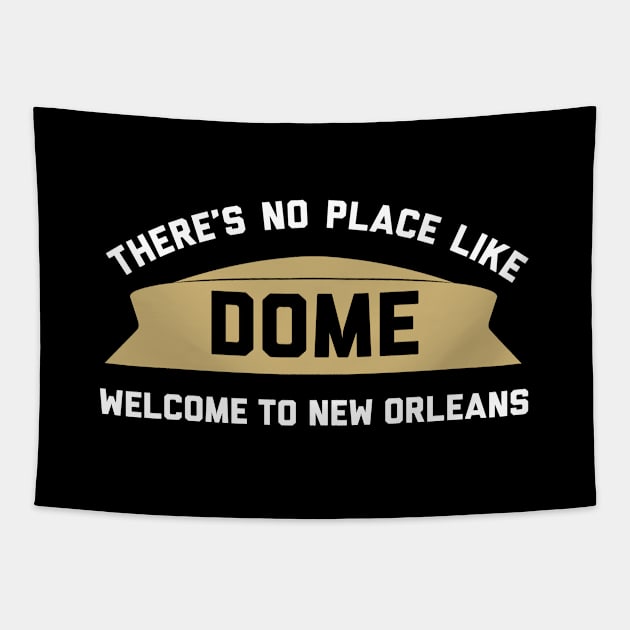 Theres No Place Like Dome, NO - black Tapestry by KFig21