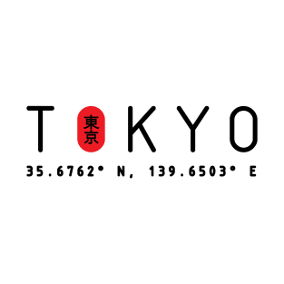 Tokyo Japan Coordinates Urban Streetwear T-Shirt