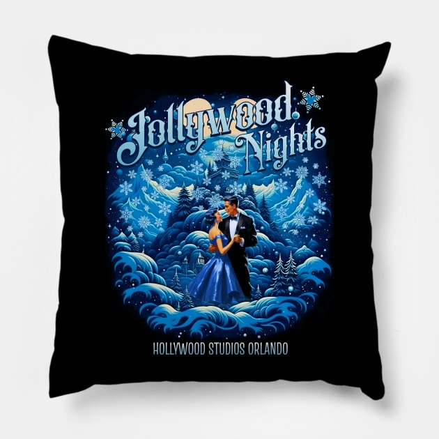 Jollywood Nights Party at Hollywood Studios Orlando Florida Pillow by Joaddo