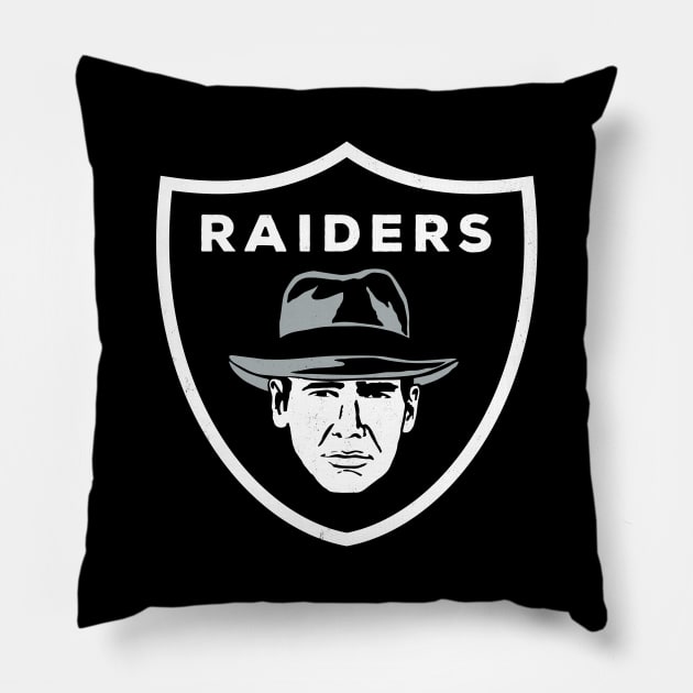 Indiana Raiders (Jones 81 – Double sided T-shirt design) Pillow by thedesigngarden