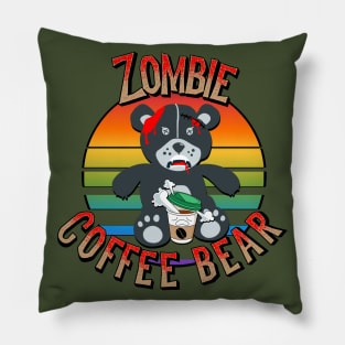 Zombie Coffee Bear Pillow