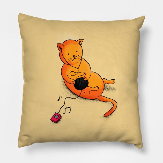 playing with music Pillow by gazonula