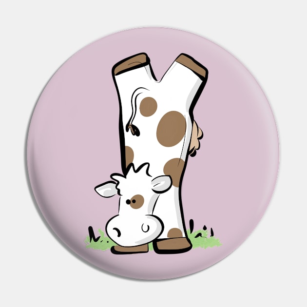 Cow handstand Pin by Jason's Doodles