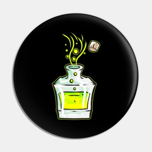 Flask With Green Magic Potion Halloween Pin