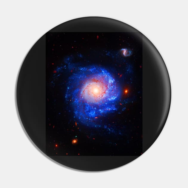 Pinwheel Galaxy Blue Pin by headrubble