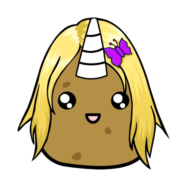 Unicorn Potato (Blonde Hair) by TeaShirts