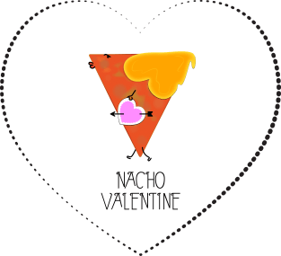 Nacho Valentine Red Tortilla Person Magnet