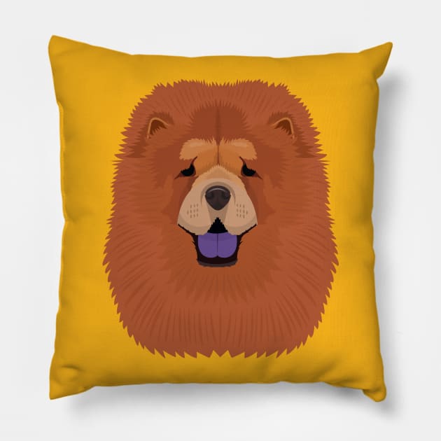 Chow Chow Pillow by threeblackdots